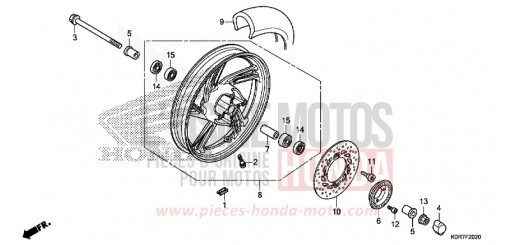 ROUE AVANT SH125ADL de 2020